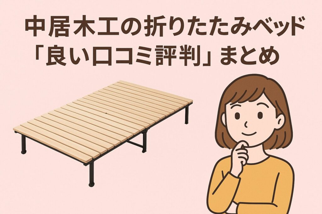 中居木工の折りたたみベッドの良い口コミ評判