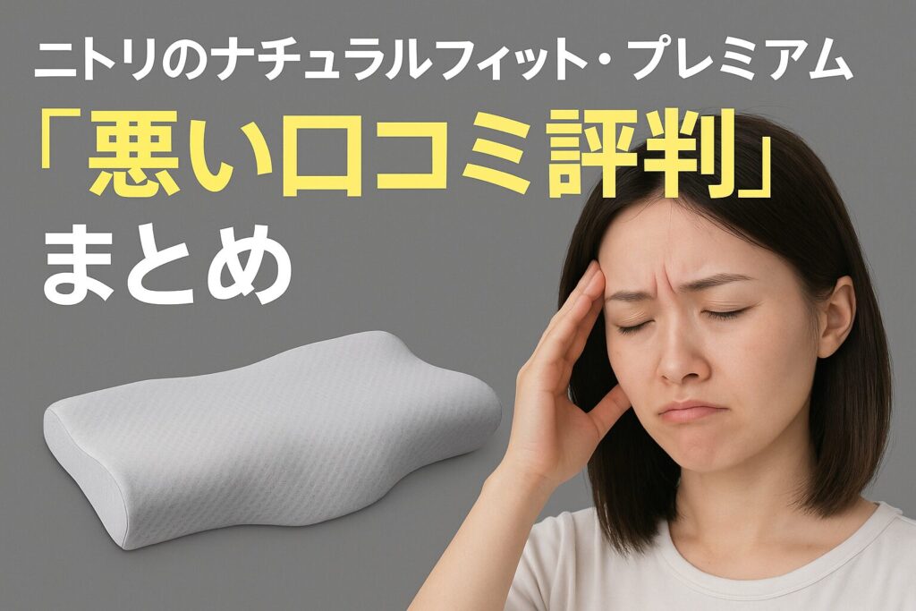 ニトリのナチュラルフィット・プレミアムの悪い口コミ評判