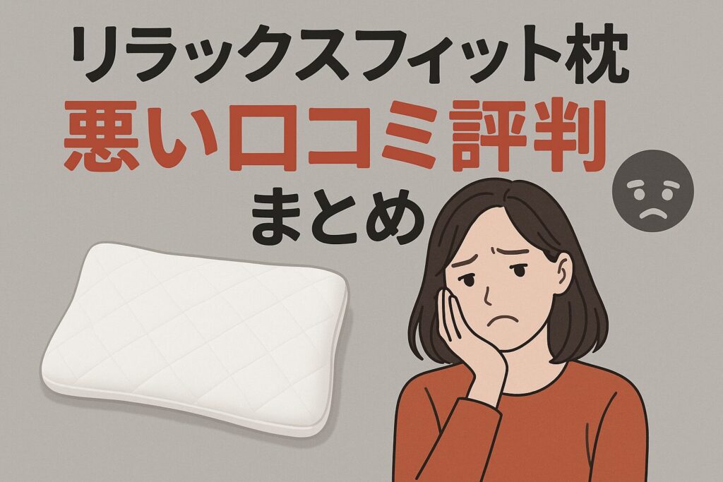 リラックスフィット枕のリッチプラスの悪い口コミ評判