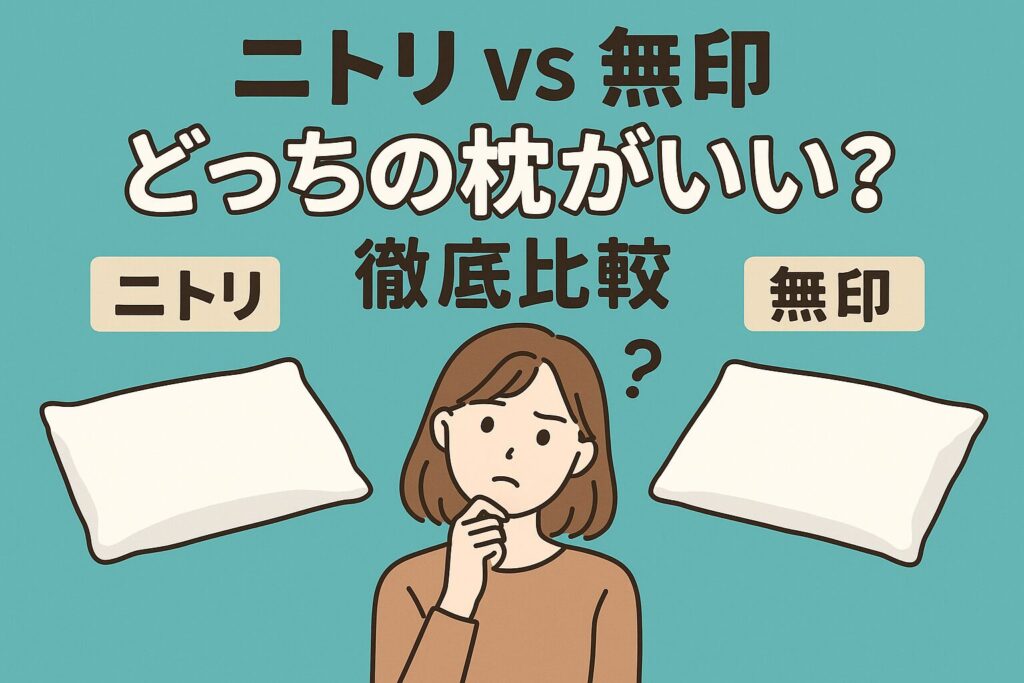 ニトリと無印の枕の比較