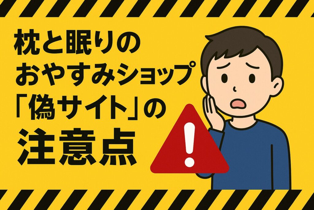 枕と眠りのおやすみショップの偽サイト