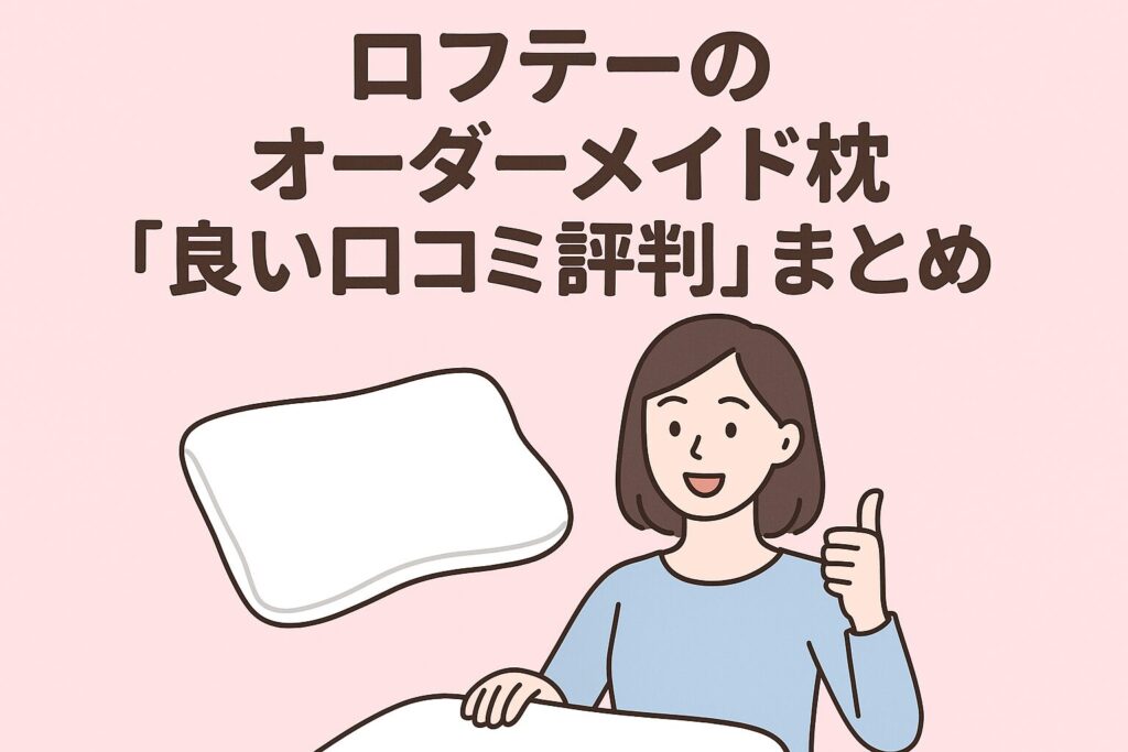 ロフテーのオーダーメイド枕の良い口コミ評判