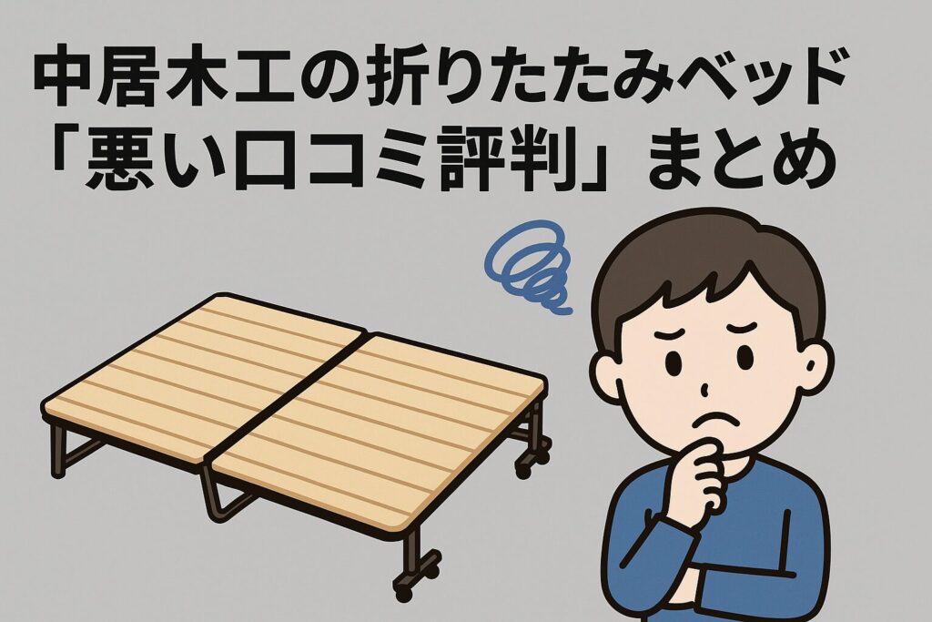 中居木工の折りたたみベッドの悪い口コミ評判