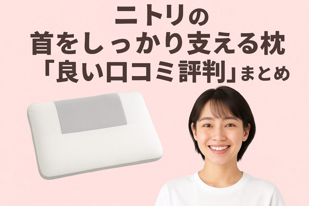 ニトリの首をしっかり支える枕の良い口コミ評判