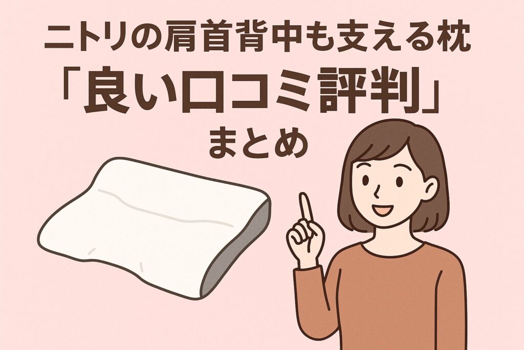 ニトリの肩首背中も支える枕の良い口コミ評判