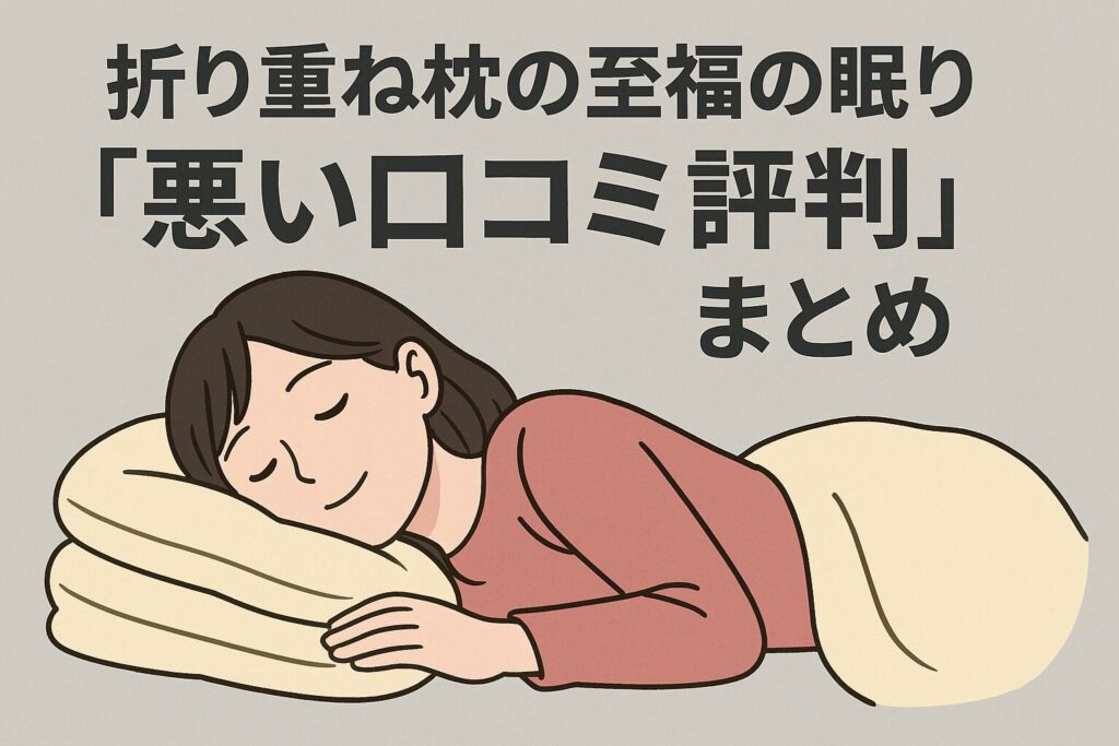 折り重ね枕の至福の眠りの悪い口コミ評判