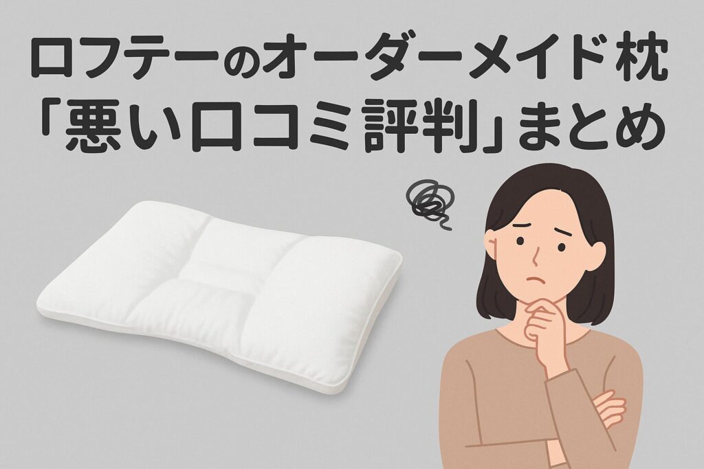 ロフテーのオーダーメイド枕の悪い口コミ評判