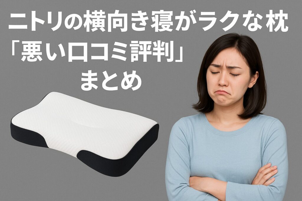 ニトリの横向き寝がラクな枕の悪い口コミ評判