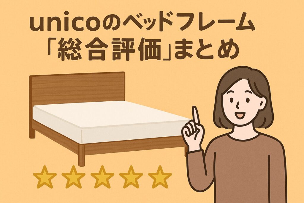 unicoのベッドフレームの総合評価