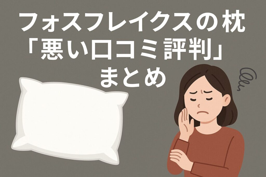 フォスフレイクスの枕の悪い口コミ評判