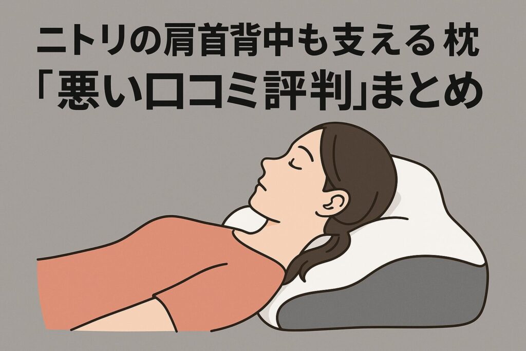 ニトリの肩首背中も支える枕の悪い口コミ評判
