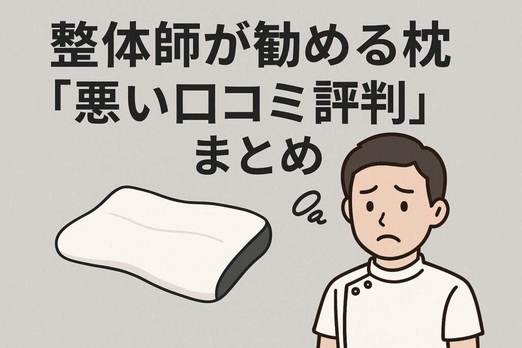 整体師が勧める枕の悪い口コミ評判