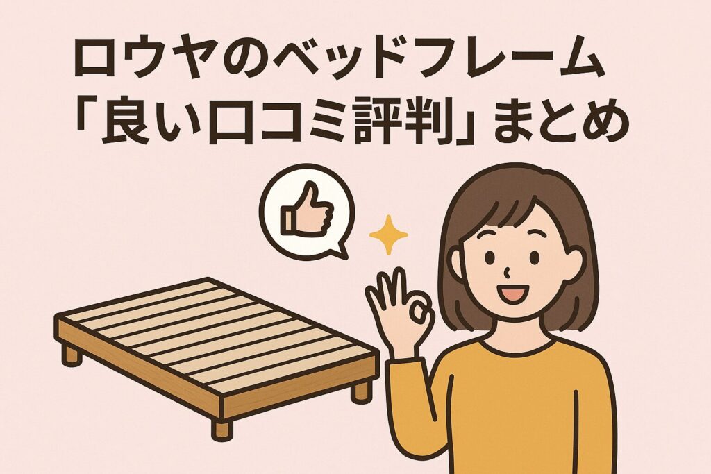 ロウヤのベッドフレームの良い口コミ評判