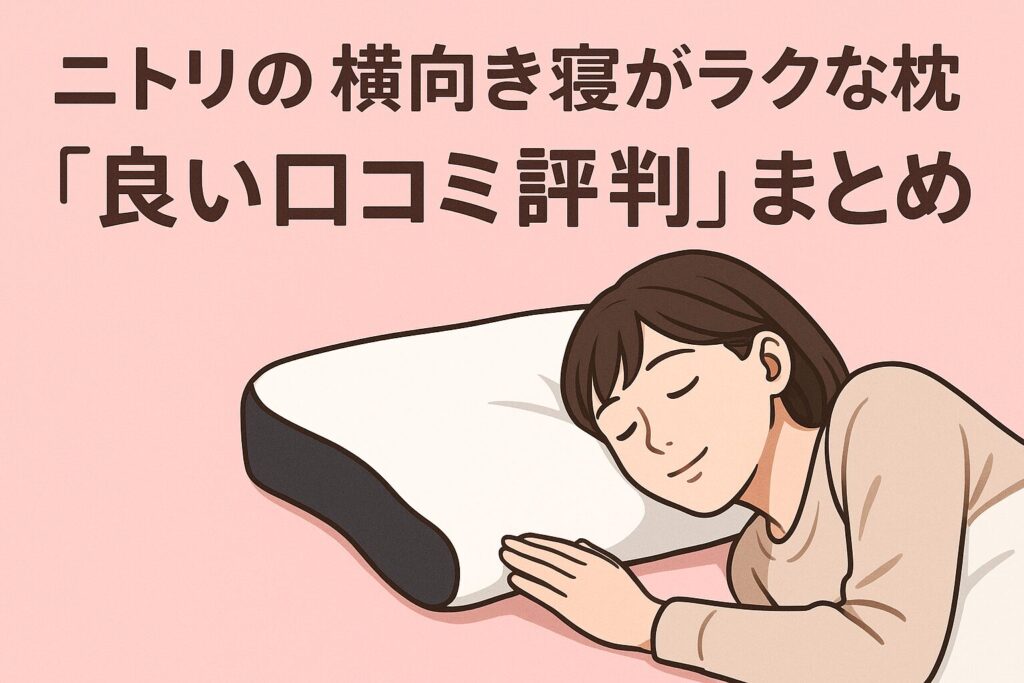 ニトリの横向き寝がラクな枕の良い口コミ評判