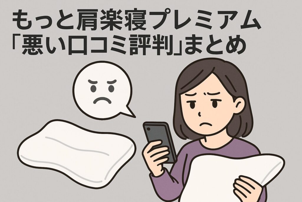 もっと肩楽寝プレミアムの悪い口コミ評判